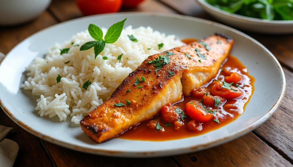 découvrez une recette simple et savoureuse de riz en sauce, parfaite pour accompagner votre poisson préféré. facile à préparer, elle ravira vos papilles à chaque repas.
