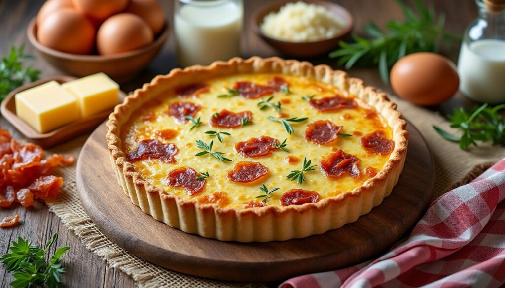 découvrez la recette traditionnelle et facile de la quiche lorraine de grand-mère, un plat savoureux et authentique pour régaler toute la famille.