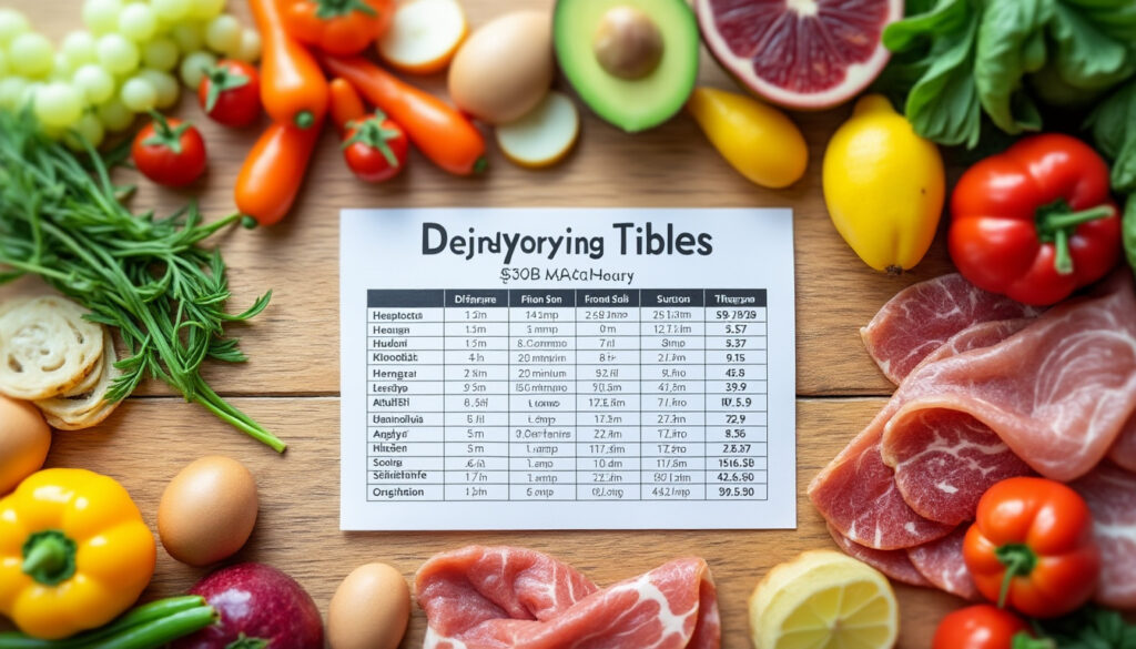 découvrez notre tableau pdf des temps de séchage pour déshydrateur alimentaire, un guide pratique pour réussir la déshydratation de vos aliments avec précision et efficacité.