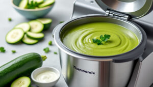 découvrez notre recette facile et rapide de velouté de courgettes au thermomix, idéale pour un repas sain et savoureux en toute simplicité.