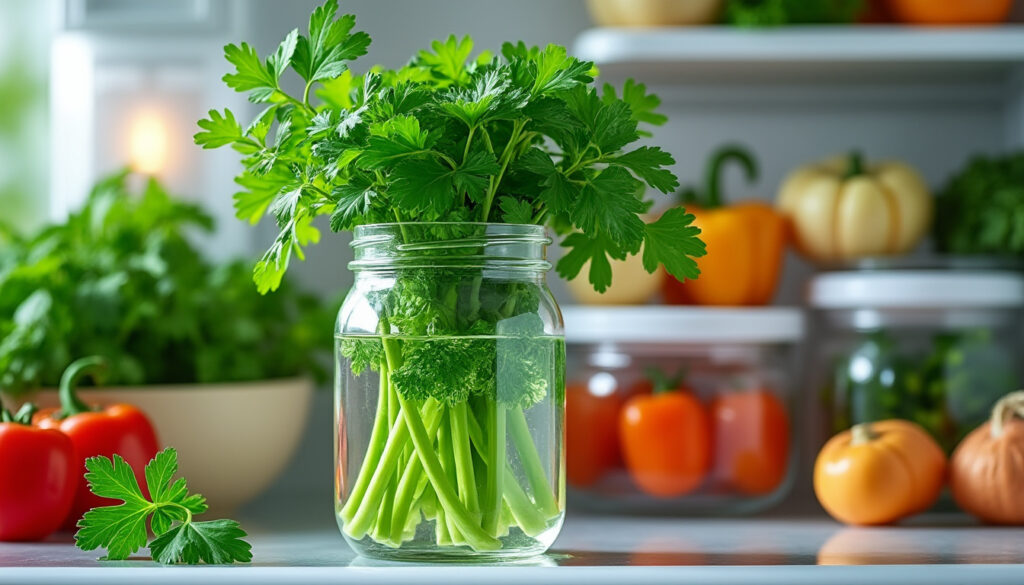 découvrez nos astuces simples et efficaces pour garder votre persil frais plus longtemps au réfrigérateur et éviter le gaspillage.