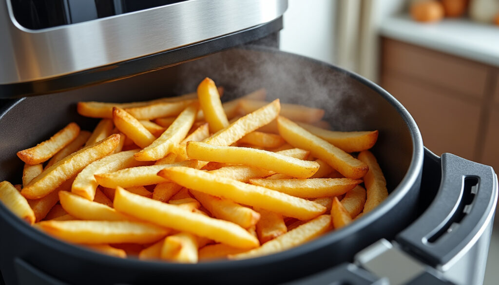 découvrez comment préparer des frites surgelées parfaitement croustillantes en un rien de temps grâce à votre air fryer. méthode rapide et facile pour des résultats savoureux.