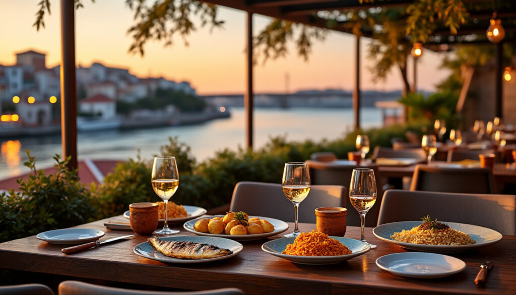 découvrez ponto final almada, un restaurant offrant une vue imprenable sur le tage et une délicieuse cuisine portugaise authentique.