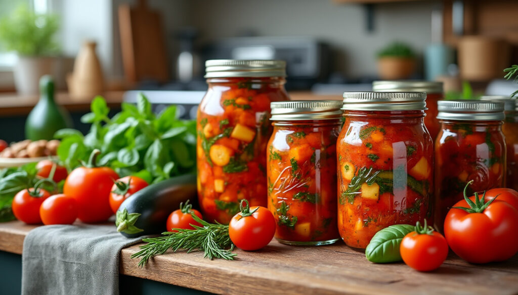 découvrez une méthode simple et sûre pour préparer et conserver votre ratatouille en bocaux sans utiliser de stérilisateur, idéale pour savourer vos légumes faits maison toute l'année.