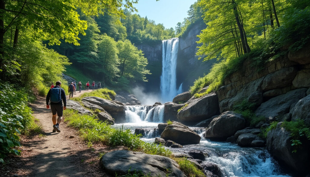 découvrez la cascade d'agaras lors d'une randonnée pittoresque entre saint-jean et saint-saturnin. profitez d'un paysage naturel exceptionnel et d'une aventure en plein air inoubliable.
