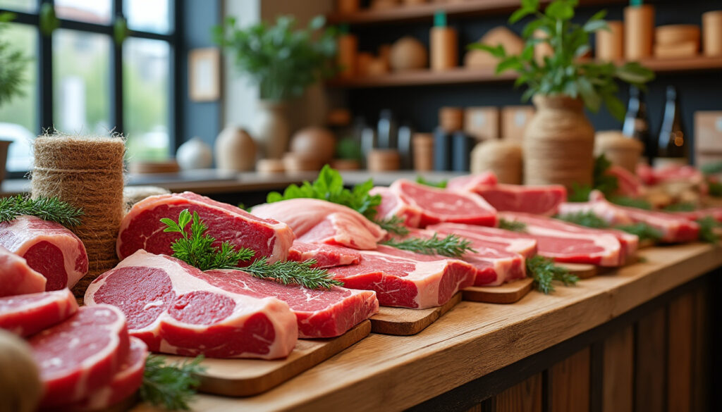 découvrez notre boucherie bio proposant de la viande locale, naturelle et sans ogm, en vente directe pour une qualité et une fraîcheur garanties.