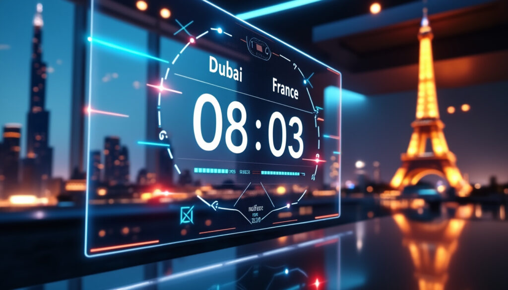 découvrez l'heure actuelle à dubaï et suivez en temps réel le décalage horaire avec la france pour mieux planifier vos communications et voyages.