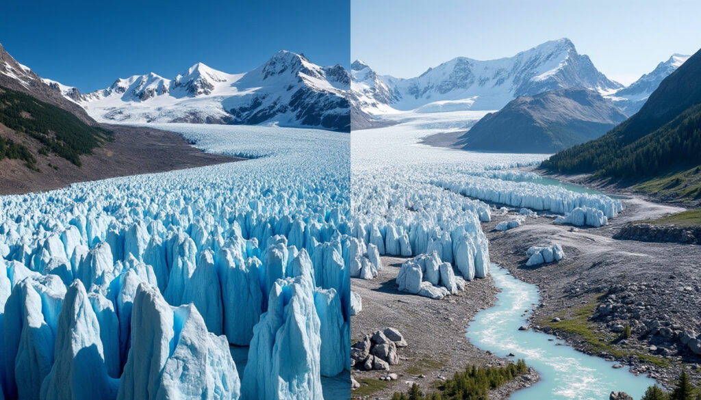 découvrez en images le recul spectaculaire de la mer de glace, témoignage visuel du changement climatique impactant ce glacier emblématique.