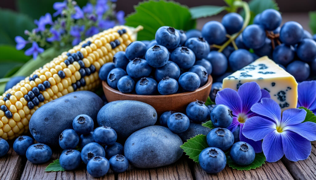 explorez la nourriture bleue, une sélection unique d'aliments naturels rares et sains pour une alimentation équilibrée et innovante.