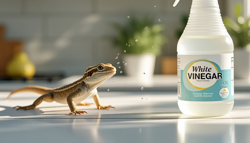 découvrez des méthodes efficaces pour repousser les lézards grâce au vinaigre blanc et garder votre maison sans intrus.