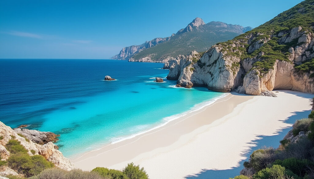 découvrez la plage du grand sperone en corse, un paradis de sable blanc et eaux turquoise, idéal pour des vacances inoubliables au cœur de la méditerranée.