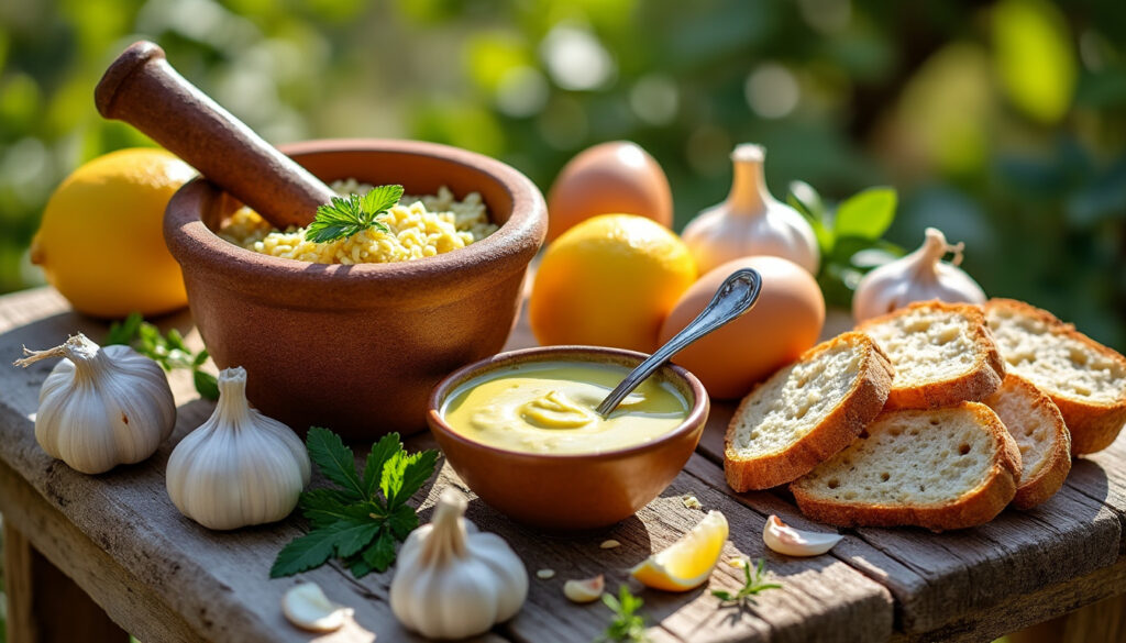 découvrez la recette authentique de l'aïoli grand-mère, la vraie sauce provençale facile à préparer pour accompagner vos plats de poisson et légumes.